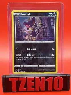 Purrloin Reverse Holo Champion's Path #39/73 Pokemon TCG - Image 1
