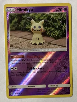 2019 Pokemon Mimikyu 97/236 Sm-Cosmic Eclipse Reverse Holo Ungraded - Image 1