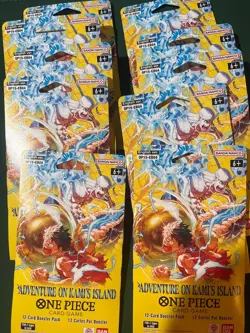 Lot Of 10 One Piece (OP15) - Adventure on Kami's Island Sleeved Booster Packs - Image 1
