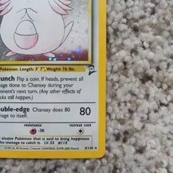 #3 Chansey 3/130 Base Set 2 Holo Pokemon Card TCG - Image 4
