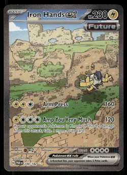 Pokemon Cards Iron Hands ex 248/182 Paradox Rift Special Illustration Rare NM *2 - Image 1