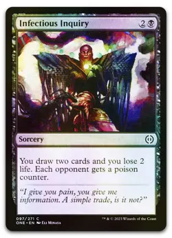 Infectious Inquiry #97 (Foil) (NM) Phyrexia All Will Be One ONE Magic MTG - Image 1
