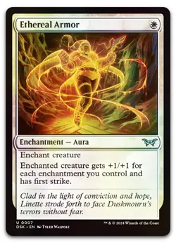 Ethereal Armor #7 (Foil) (NM) Duskmourn DSK Magic MTG - Image 1