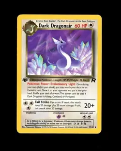 2000 Pokemon TEAM ROCKET 1st Edition DARK DRAGONAIR 33/82! LP - Image 1