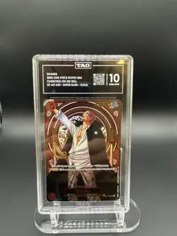 Bandai Shanks Carrying on His Will SP Alt Art Gold OP09-004 Super Rare TAG 10 - Image 1