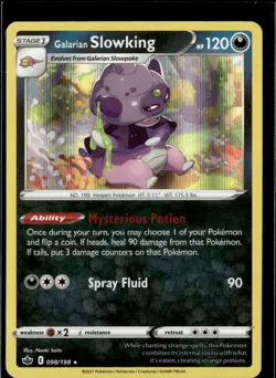 Pokemon Galarian Slowking 098/198 Chilling Reign Holo Rare 5 Card Lot - Image 1