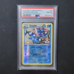 Pokemon League Card Greninja 1ST Place 2016 XY Breakpoint BKP 40 - PSA 8 POP 16 - Image 3