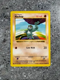 Pokemon TCG Cards SHADOWLESS Base Set Machop 52/102 EXC - Image 1