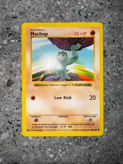 Pokemon TCG Cards SHADOWLESS Base Set Machop 52/102 EXC - Image 3