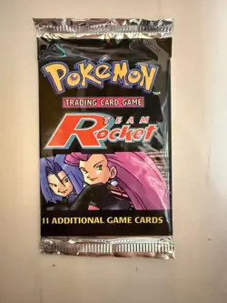 Pokemon 1999-2000, 1 Booster Pack TEAM ROCKET Factory Sealed Trade Cards - Image 1