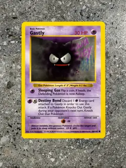 Pokemon TCG Cards SHADOWLESS Base Set Gastly 50/102 NM - Image 1