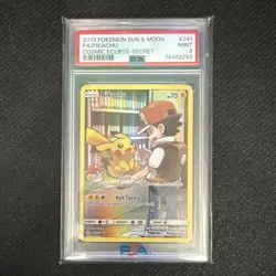Pokemon Pikachu 241/236 Cosmic Eclipse Secret Rare Full Art Holo PSA 9 Card - Image 1