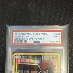 Pokemon Pikachu 241/236 Cosmic Eclipse Secret Rare Full Art Holo PSA 9 Card - Image 2