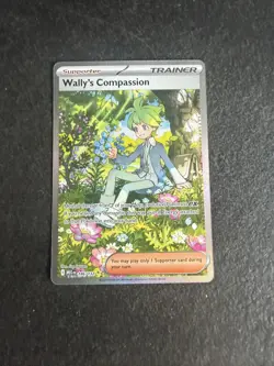 🔥Wally's Compassion Mega Evolution 186/132 Secret Rare Pokemon Card READ DESC - Image 1