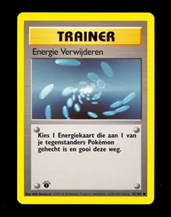 1999 Pokemon ENERGY REMOVAL Base Set 1ST EDITION DUTCH Non Holo Card 92/102 MINT - Image 1