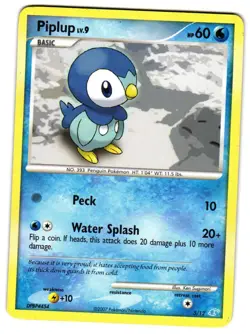 Pokemon DP Trainer Kit: Manaphy & Lucario Piplup #5/12 LP Common - Image 1