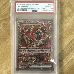 2025 POKEMON MEP EN-ME BLACK STAR PROMO 024 ORICORIO ex ULTRA-PREMIUM PSA 10 454 - Image 2