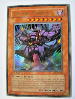 Yugioh! Vampire Genesis Sd2-En001 1st Ed Ultra Rare Light Play!! - Image 1