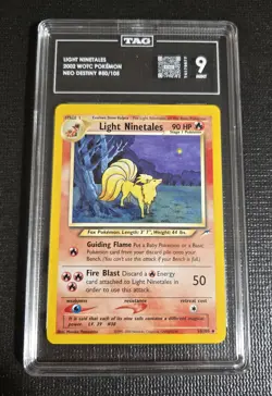 Light Ninetales 2002 WOTC Pokemon Neo Destiny 50 TAG 9 Mint - Image 1