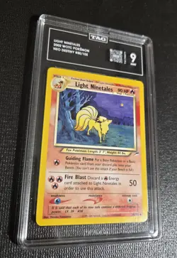 Light Ninetales 2002 WOTC Pokemon Neo Destiny 50 TAG 9 Mint - Image 2