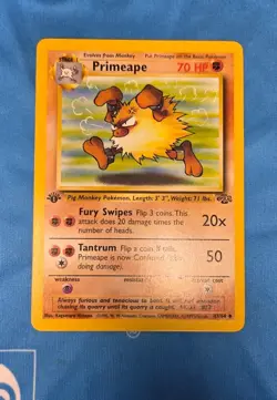 Primeape 1st Edition Jungle 43/64 LP Pokemon TCG - Image 5