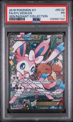 PSA 1 Sylveon EX RC32/RC32 Generations Radiant Collection Full Art Pokemon - Image 1