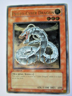 Yugioh! Proto-Cyber Dragon Soi-En010 Ultimate Rare 1st Ed Hard Play!! - Image 1