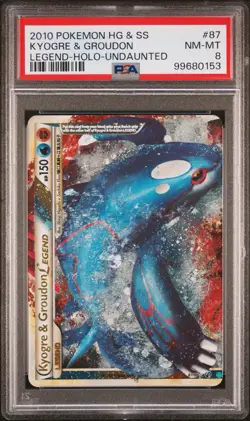 Pokemon Kyogre & Groudon Legend 87/90 (Top) - Holo Undaunted 2010 - PSA 8 NM-MT - Image 1