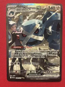 Steven’s Metagross EX 289/217 SIR Pokemon Mega Evolution Ascended Heroes NM - Image 1