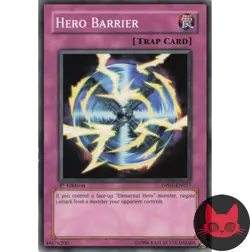 Yugioh Hero Barrier DP03-EN027 Common 1st Edition NM - Image 1