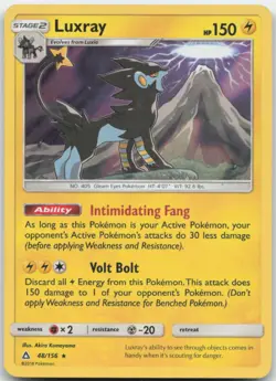 Luxray 48/156 Holo SM - Ultra Prism Pokemon Card LP - Image 1
