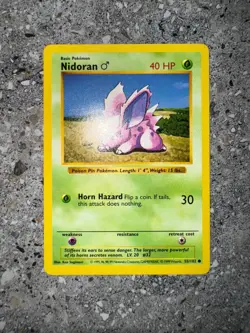 Pokemon TCG Cards SHADOWLESS Base Set Nidoran (M) 55/102 EXC-NM - Image 3