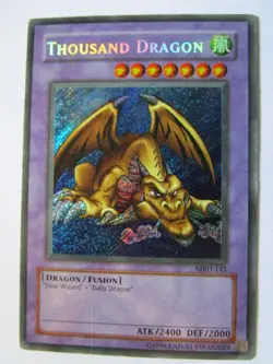 Yugioh! Thousand Dragon Mrd-143 Unlimited Secret rare Damaged Play!! - Image 1