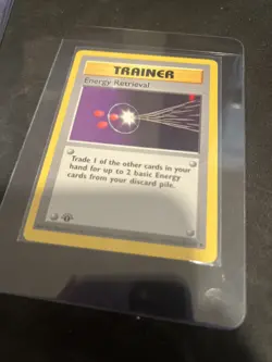 Pokemon TCG Energy Retrieval Base Set 81/102 Regular 1st Edition Uncommon - Image 1