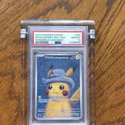 Pokemon Pikachu with Grey Felt Hat Full Art Promo PSA 10 85 Scarlet & Violet - Image 1