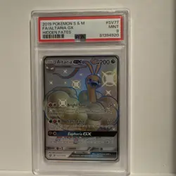 2019 Pokemon Sun & Moon Hidden Fates ALTARIA GX Full Art #SV77/SV94 , PSA 9 - Image 1