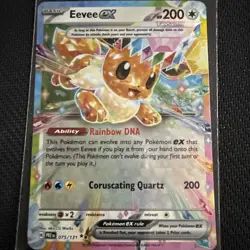 Pokemon TCG Eevee ex 075/131 Sv: Prismatic Evolutions Double Rare Holo Eng - Image 1