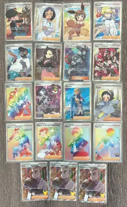 Pokemon Cards Full Art Trainer Cards Mixed Lot Of 19 Cards- All Near Mint - Image 1