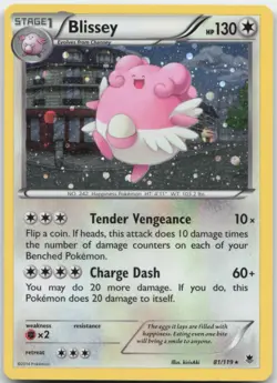 Blissey - 81/119 Cosmos Holo Promo Pokemon Card MP - Image 1