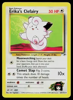 Pokemon Card Gym Heroes Erika's Clefairy 25/132 Unlimited Rare - Image 1