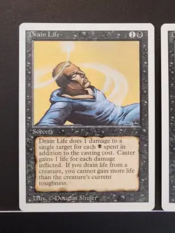 (X2) Drain Life - 3rd Ed - 1994 - Magic The Gathering - Combine Ship - Image 3