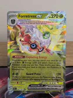 FORRETRESS EX 002/091 DOUBLE RARE PALDEAN FATES POKEMON NM - Image 1