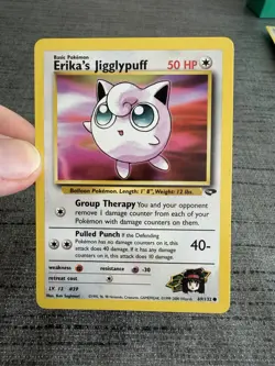 Carte Pokemon Erika Jigglypuff 69/132 Gym Challenge Wizards English Occasion - Image 3