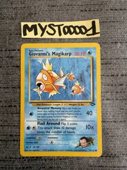 Carte Pokemon Giovanni’s Magikarp 73/132 Gym Challenge Wizards English Occasion - Image 1