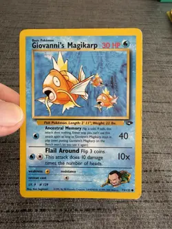 Carte Pokemon Giovanni’s Magikarp 73/132 Gym Challenge Wizards English Occasion - Image 3