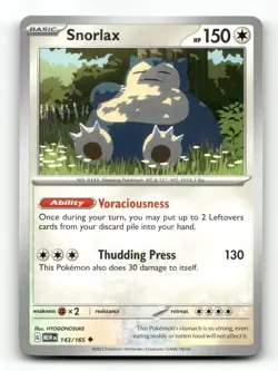 Snorlax 143/165 - 151 - Pokemon Card NM/M - Image 1