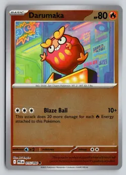 DARUMAKA 015/094 COMMON PHANTASMAL FLAMES POKEMON REVERSE HOLO NM - Image 1