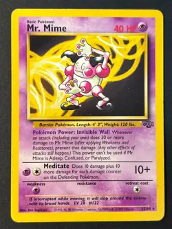 Mr. Mime 22/64 Jungle Unlimited - Rare - WOTC Pokemon Card HP - Image 1