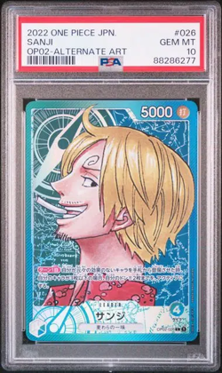 Carte One Piece Sanji OP02-026 L V2 PSA 10 - Image 1