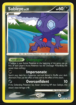 Sableye 48/100 Diamond & Pearl Stormfront Pokemon Card Played - Image 1